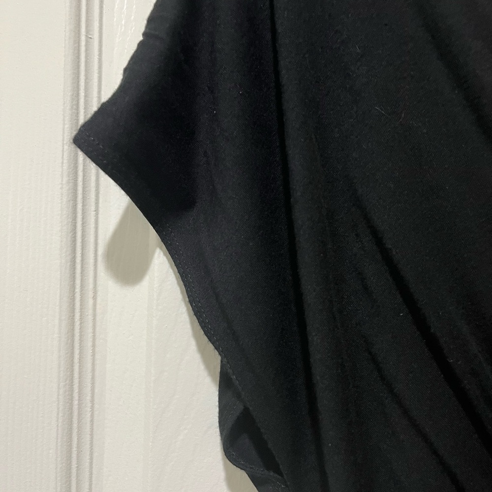 Maternity Seven7 Black Ruched Maxi Gown V-Neck - Picture 5 of 8